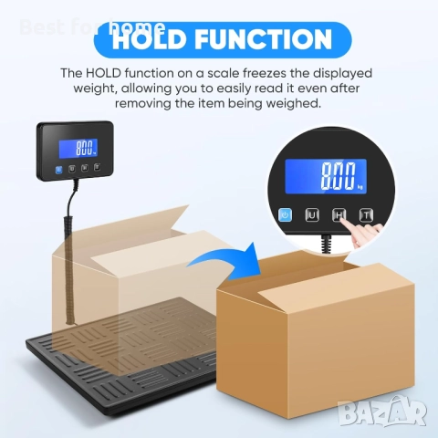 Цифрова везна до 300 кг с функция задържане и тара, снимка 4 - Везни - 51593311