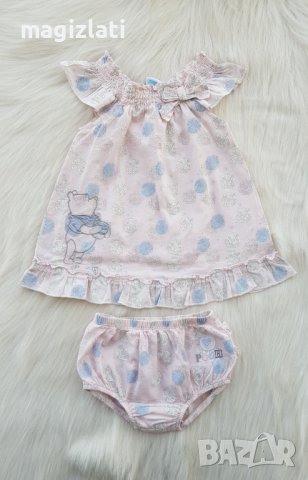 Бебешка рокля с гащички Мечо Пух  размер 6 месеца, снимка 5 - Бебешки рокли - 41005541