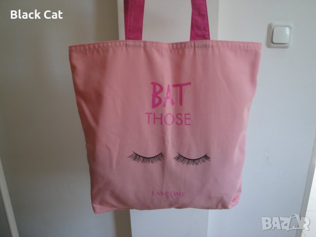 Нова розова плажна / пазарска чанта "Lancome" / Ланком, шопинг, дамска, чантичка, торба, плаж, пазар, снимка 4 - Чанти - 41371878