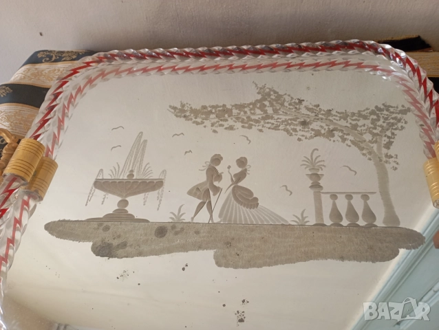 Винтидж табла,поднос Мурано, снимка 2 - Антикварни и старинни предмети - 29579425