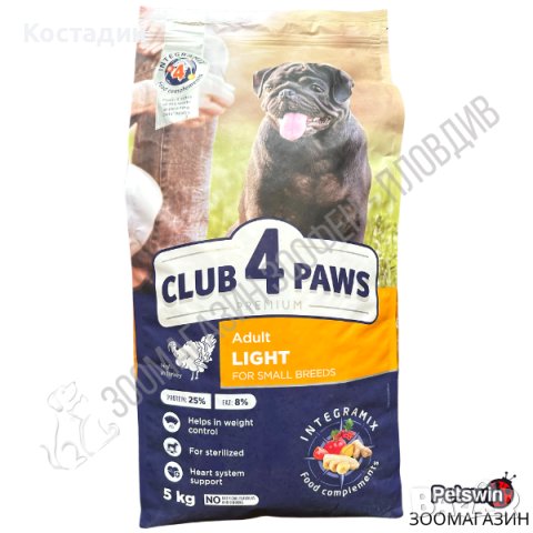 Пълноценна Суха Храна за Контрол на Теглото - за Кучета от Мини породи - 5кг - Club4Paws, снимка 1 - За кучета - 41956896