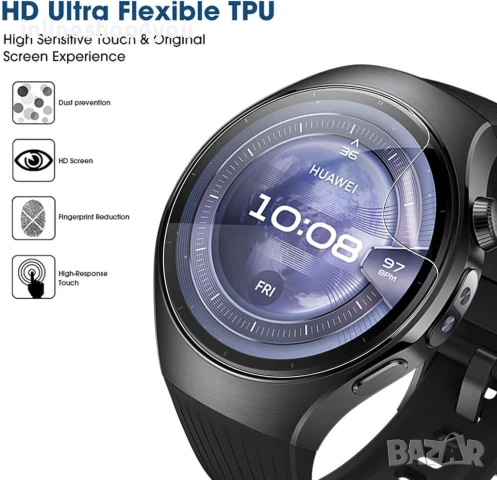 5D Hydrogel / Хидрогел Протектор (6бр) за Huawei Watch 5 - 42mm / 46mm, снимка 3 - Фолия, протектори - 50825765