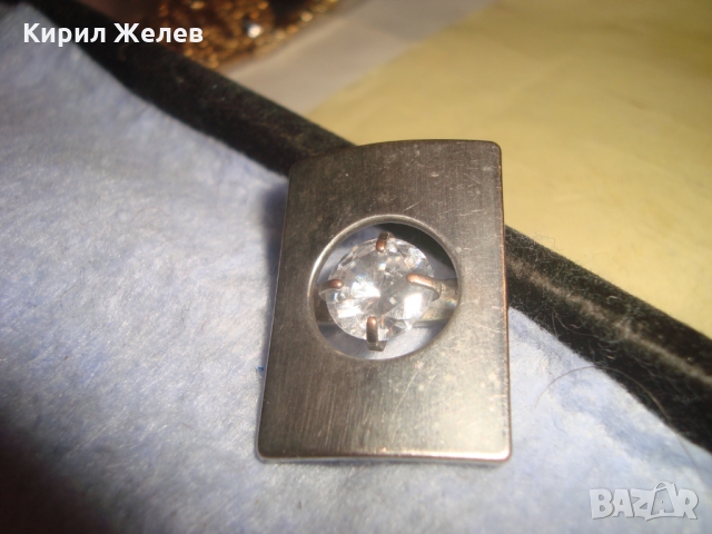 ПОСРЕБРЕН ВИНТИДЖ АРТ МЕДЕН МЕДАЛЬОН с ГОЛЯМ ЮВЕЛИРНО ФАСЕТИРАН ПЛАНИНСКИ КРИСТАЛ 26066, снимка 6 - Колиета, медальони, синджири - 36064042
