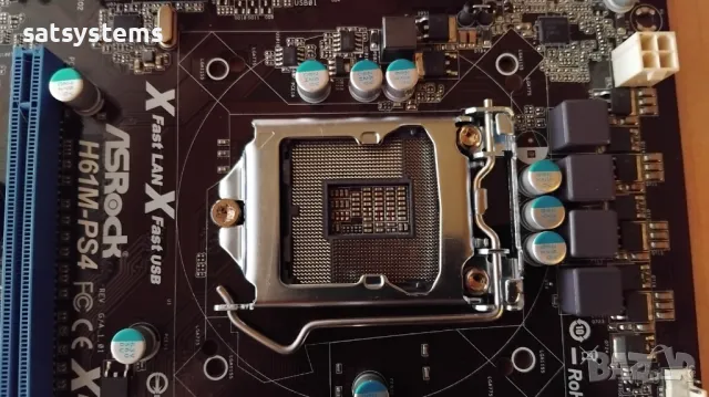  Дънна платка ASRock H61M-PS4 Socket LGA1155, снимка 7 - Дънни платки - 48878231