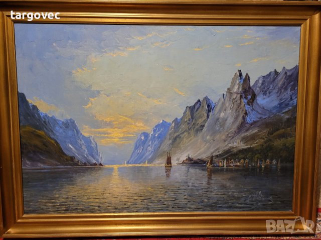 Картина масло на платно западна Европа