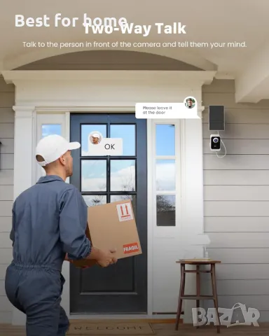 Безжична външна акумулаторна камера с панел PEEIPM, снимка 5 - Комплекти за видеонаблюдение - 49240212