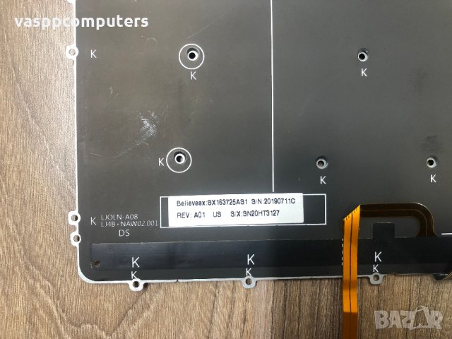 Клавиатура за Dell Precision M3800 XPS 15 9530 Black Without FRAME Backlit US, снимка 3 - Части за лаптопи - 34796186