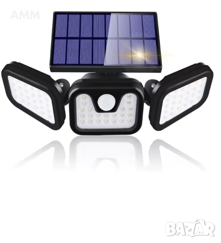 LED Соларен аплик със сензор  за движение IP65., снимка 2 - Лед осветление - 52265338