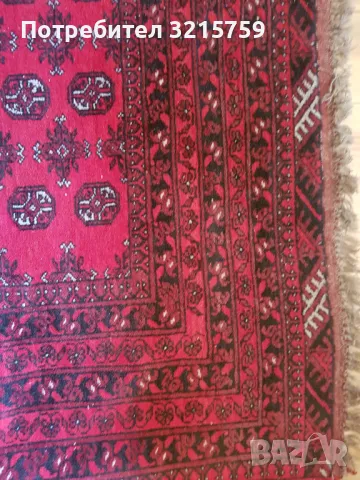 19С Рядък антикварен голям вълнен килим Бухара, 280х200см., снимка 5 - Антикварни и старинни предмети - 47812584