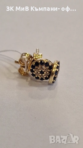 Златни Обеци 1.06гр 00195-26/2, снимка 3 - Обеци - 53606382