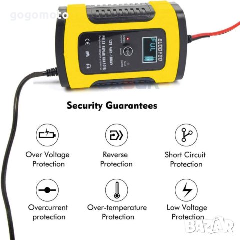 Интелигентно зарядно за акумулатор 12V,6A,100Ah,БУС, ДЖИП, автомобил кола,лодка, снимка 7 - Аксесоари и консумативи - 41637717