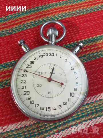 Голям хронометър секундомер часовник , снимка 2 - Антикварни и старинни предмети - 52886473