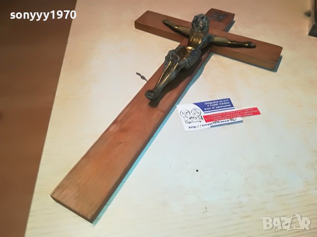христос на кръст-мед/месинг/дърво 50х30см 2703230951L