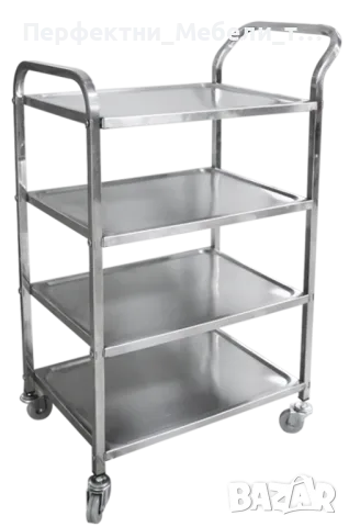 Метална количка за сервиране и отсервиране на склад-малка,голяма-3 или 4  нива