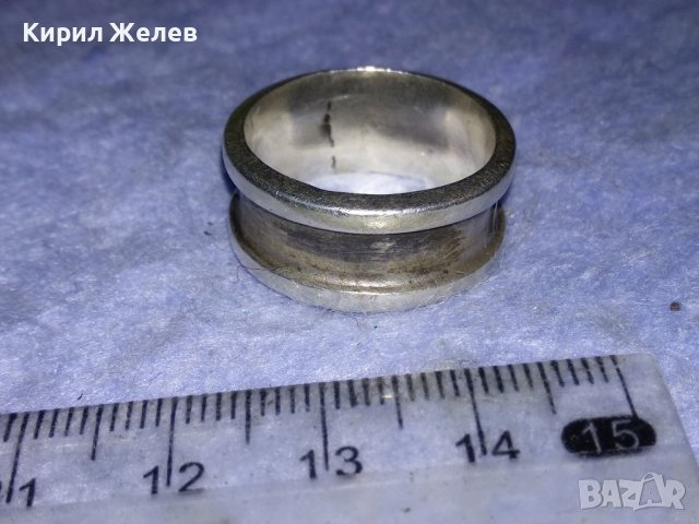 СТАР МЕКСИКАНСКИ МАСИВЕН СРЕБЪРЕН ПРЪСТЕН Тип ХАЛКА СРЕБРО MEXICO925 МАЙСТОРСКА АРТ ИЗРАБОТКА 60681, снимка 12 - Пръстени - 40556621