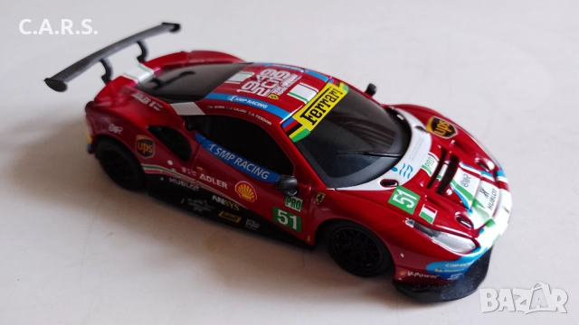 Bburago Ferrari Shell 488 GTE Shell Racing 1:41, снимка 6 - Колекции - 52178130