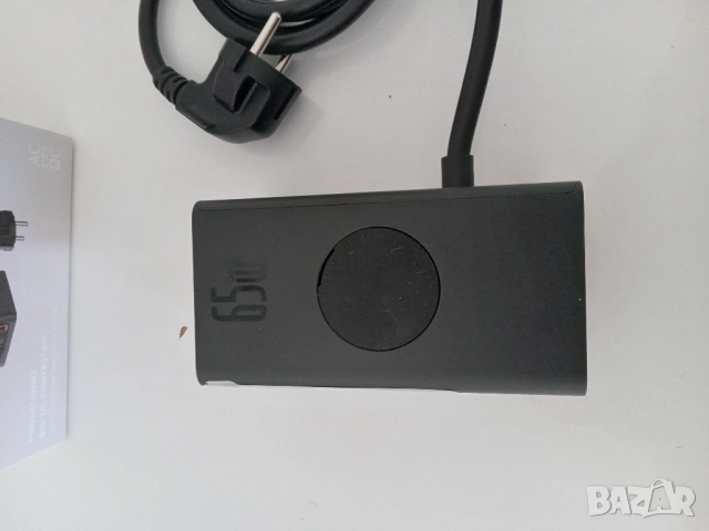 Baseus Power Combo удължител мрежово зарядно устройство, USB/USB-C, 2 гнезда, 65W, кабел 1.5м, снимка 5 - Друга електроника - 51722666