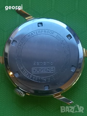 швейцарски позлатен часовник Dugena precision , снимка 7 - Мъжки - 44302055