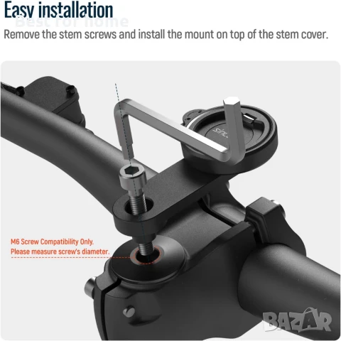 Универсална стойка за телефон за велосипед, снимка 6 - Аксесоари за велосипеди - 51032611