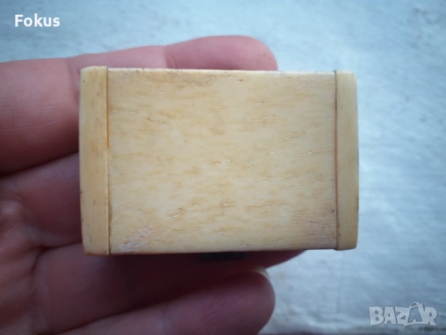 СТАРА КОЛЕКЦИОНЕРСКА КУТИЙКА ОТ СЛОНОВА КОСТ, снимка 5 - Антикварни и старинни предмети - 53499014