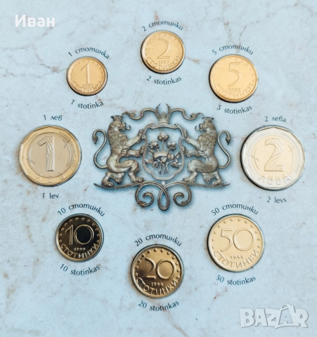 Български разменни монети 1, 2, 5, 10, 20, 50 стотинки, 1 и 2 лева , снимка 2 - Нумизматика и бонистика - 52874880