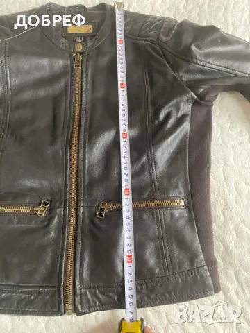 Дамско кожено яке - естествена кожа MANGO, снимка 3 - Якета - 49465748