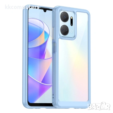 Honor X7A Силиконов Калъф Transparent TPU и Протектор, снимка 2 - Калъфи, кейсове - 53431503