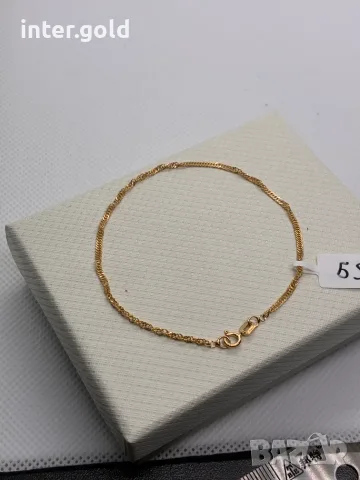Златна гривна 0.59гр, снимка 3 - Гривни - 55937439
