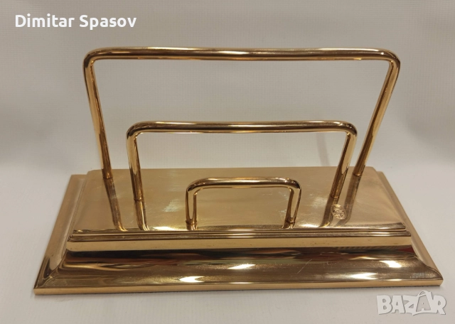 El Casco Поставка за Писма с покритие от 23 KT Gold Злато, снимка 2 - Други ценни предмети - 52897519