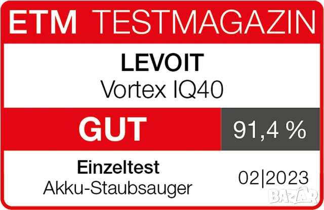 Вертикална прахосмукачка Levoit VortexIQ™ 40 Flex ( С ЛИПСИ, На Части ), снимка 2 - Прахосмукачки - 41511894