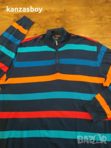 Paul & Shark Competition Multicolor Stripe Pullover Multicolor-страхотен мъжки пуловер КАТО НОВ 2ХЛ, снимка 6 - Пуловери - 47959264