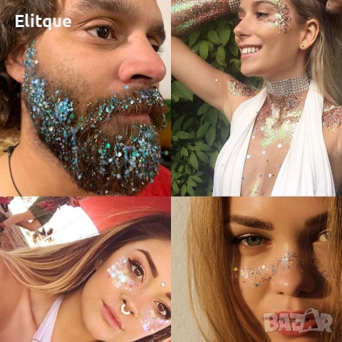 ✨ Цветен блясък за лице и коса MISS ROSE, снимка 3 - Козметика за лице - 53577610