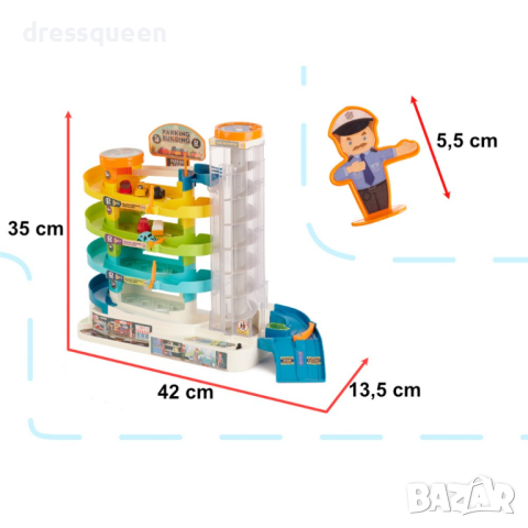 4152 Детска играчка писта на 5 нива с електрически асансьор и 6бр. колички, снимка 14 - Коли, камиони, мотори, писти - 44597495