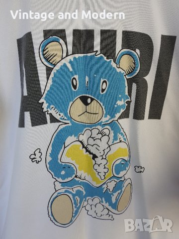 AMIRI ватирана блуза фланела суитшърт пуловер фанела (М) , снимка 4 - Блузи - 41711913