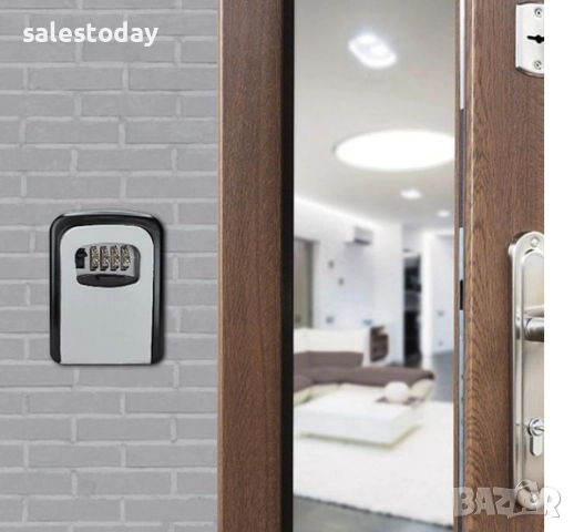 Малък сейф за ключове с код/ шифър, китуя за ключове за врата, снимка 3 - Ключове - 52387094