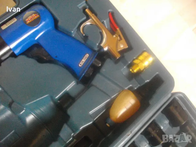 33 ЧАСТИ НОВ НЕПЪЛЕН КОМПЛЕКТ ПНЕВМАТИЧНИ ИНСТРУМЕНТИ MAUK GERMANY  КЪРТАЧ/ОБДУХВАЧ/ШИЛА/ТОРСОВЕ/, снимка 5 - Други инструменти - 50181798