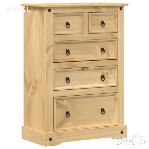 vidaXL Скрин Corona, 80x43x114 см, бор масив(SKU: 4005671)