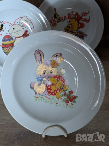Чиния с великденски мотиви, снимка 4 - Антикварни и старинни предмети - 53760290