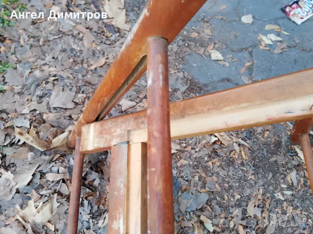 Страхотен дървен сгъваем стол , снимка 3 - Антикварни и старинни предмети - 47927245