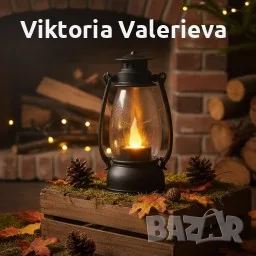 LED свещ лампа ретро фенер.