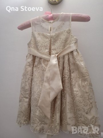 Детска рокля - Златисто ламе, снимка 2 - Детски рокли и поли - 42482361
