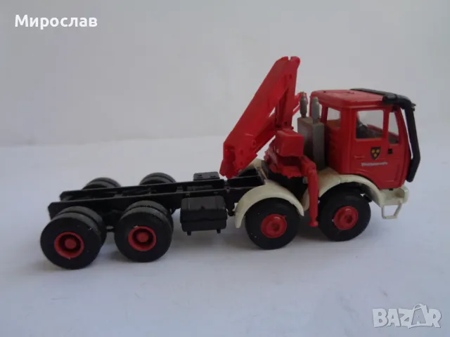 HERPA? H0 1/87 MERCEDES ПОЖАРНА КРАН МОДЕЛ ИГРАЧКА КАМИОН, снимка 3 - Колекции - 47607905