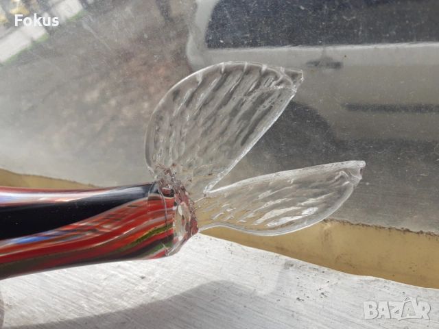 Голяма риба Мурано фигура статуетка стъкло, снимка 5 - Антикварни и старинни предмети - 53340103