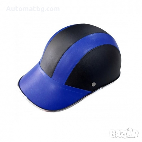 Каска Automat, Каска за мотор, АТВ, Мотопед, Кожена, 2411, Син