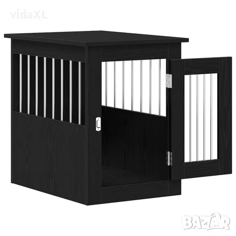 vidaXL Кучешка клетка, черен дъб, 45x62x59 см, инженерно дърво, снимка 5 - За кучета - 56148346