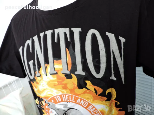 Ignition To the Hell and Back Jean Pascale Biker Т-Shirt - мъжка тениска размер L, снимка 4 - Тениски - 48482104