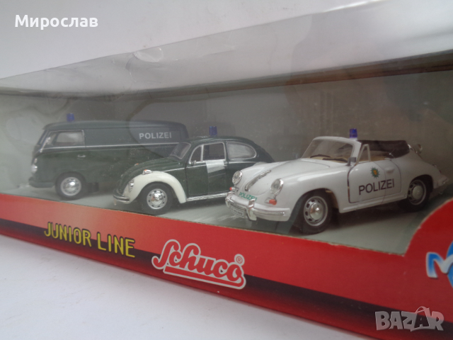 1:43 SCHUCO VW ЛОТ ПОЛИЦИЯ ПОЛИЦЕЙСКА КОЛИЧКА ИГРАЧКА МОДЕЛ, снимка 7 - Колекции - 44758203