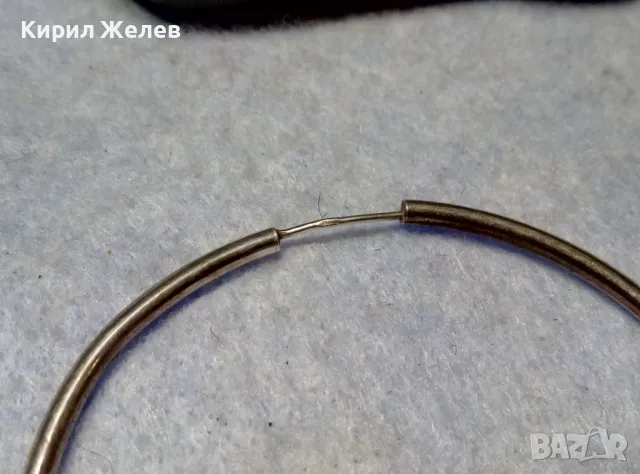 ГОЛЯМА КЛАСИЧЕСКИ РЕТРО АРТ МОДЕЛ СРЕБЪРНА ОБЕЦА Тип ОБРЪЧ СРЕБРО 925 ФИНА РЪЧНА РАБОТА 50047, снимка 3 - Обеци - 49682479