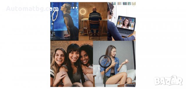 Регулируема ринг лампа с трипод и 120 LED лампички, Automat, снимка 2 - Селфи стикове, аксесоари - 34445704