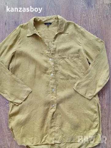 MASSIMO DUTTI - дамска рокля лен р-р 42 М/L, снимка 6 - Рокли - 55849568